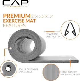 702556040331 CAP BARBELL Exercise Yoga Mats Strap Gym Pilates #3