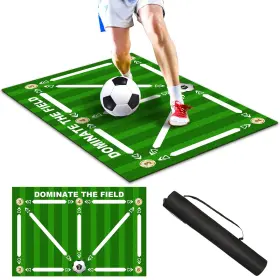 300812646571 CAPLBUS Soccer Training Mat Football Footsteps