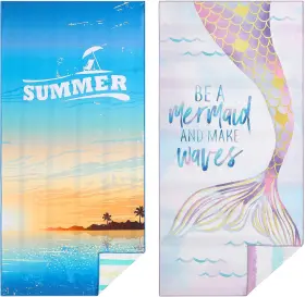CPMB2PK-BENI CASA PLATINO Beach Towel Pack Microfiber