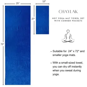 Chylk-yogatwl CHAYLAK Yoga Towel Slip Mat Corner Pockets #2