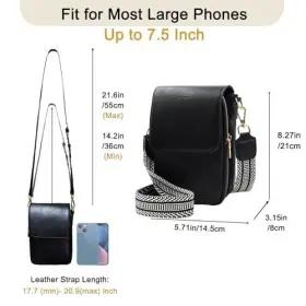 LIFW018 LEATHER Crossbody Purse Women Trendy Vegan Cell Phone #3 LIFW018 LEATHER Crossbody Purse Women Trendy Vegan Cell Phone #3