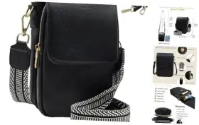LIFW018 LEATHER Crossbody Purse Women Trendy Vegan Cell Phone LIFW018 LEATHER Crossbody Purse Women Trendy Vegan Cell Phone