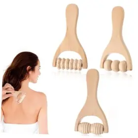 600075 CIATBYYJ Wood Therapy Massage Sticks Wooden Rollers