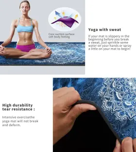 772467162705 CIFUPY Yoga Mat Double Slip Exercise Eco Tpe #2