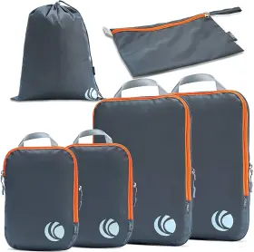 F-GREY-2PCS CIPWAY Compression Cubes Set Ultralight Travel
