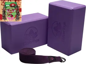 445040330350 CLEVER YOGA Blocks Pack Strap Light Sweat Foam