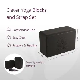 758381827050 CLEVER YOGA Blocks Strap Set Pack Light High Fo #3