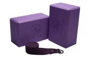 758381827050 CLEVER YOGA Blocks Strap Set Pack Light High Fo
