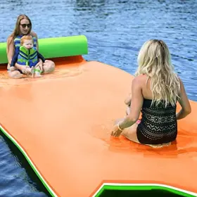 SO030106-ORGR-9FT CMFYDAILY Layers Xpe Foam Floating Mat Dent