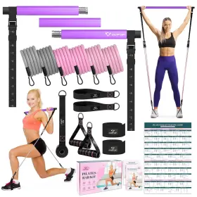 B0C6LQYK23 COFOF Pilates Bar Resistance Bands Multifunctional
