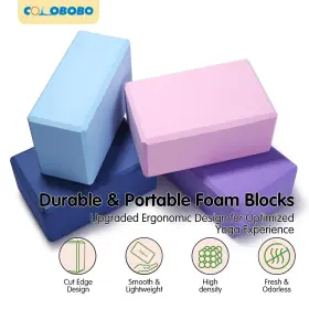 YJZ469-DBLU COLOBOBO Yoga Blocks Pack Eva Foam #3