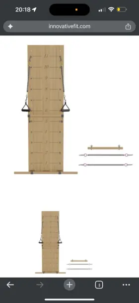 9-4780-MUNBP0 CORE HEALTH FITNESS Pilates Wall Board Maple