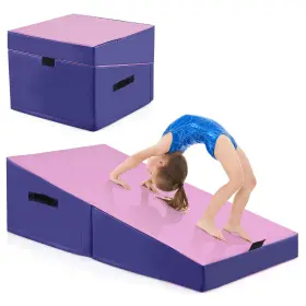 US-2HCST05387 COSTWAY Gymnastics Tumbling Mat Folding Incline