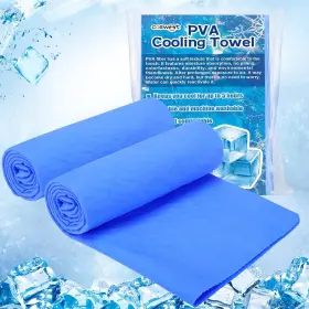 COSWEET-2PCS-BLUE-PVA-TOWEL COSWEET Cooling Towels Chilly Gym