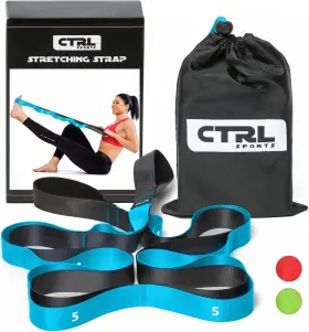 12LLBLUE CTRL SPORTS Stretching Strap Loops Elastic Stretch 12LLBLUE CTRL SPORTS Stretching Strap Loops Elastic Stretch