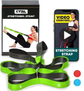 12LLGREENV2 CTRL SPORTS Stretching Strap Loops Elastic