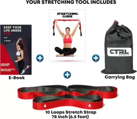 689744485764 CTRL SPORTS Stretching Strap Loops Elastic #2