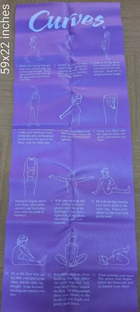 CURV59 CURVES Yoga Exercise Gym Mat Slip Crossfit Mens Womens
