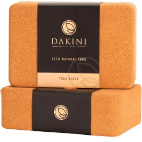 2YBCORK693 DAKINI Cork Yoga Blocks Pack Strap Set