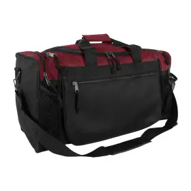 DF-053-MAROON DALIX Sports Duffle Bag Mesh Valuables Pockets