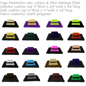 Zzsetblk-red DANFUTON Zafu Zabuton Meditation Yoga Posture #2