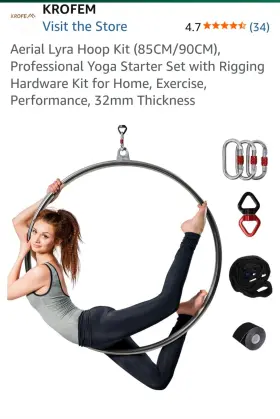 HM-559 DASKING Aerial Lyra Hoop Yoga Starter Set Kit