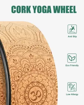 770651449052 DASPOM Yoga Wheel Cork Stretching Roller Slip #2 770651449052 DASPOM Yoga Wheel Cork Stretching Roller Slip #2