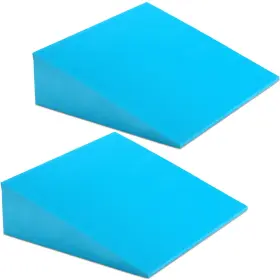 DE-YOGAFOAMWEDGE-BLUE-2P DEAYOU Pack Yoga Foam Wedge Eva Calf