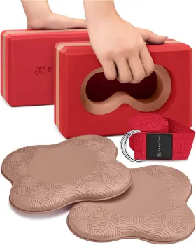 DZCLR001 DEEP-ZEN Yoga Blocks Wrist Pack Knee Pads