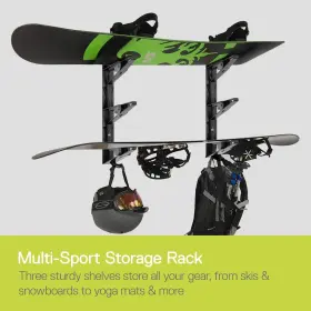799403310952 DELTA CYCLE HOME Snowboard Ski Rack Wall Shelf #2