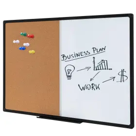 DEX-COMBO3624-BK DEXBOARD Cork Erase Board Magnetic Bulletin