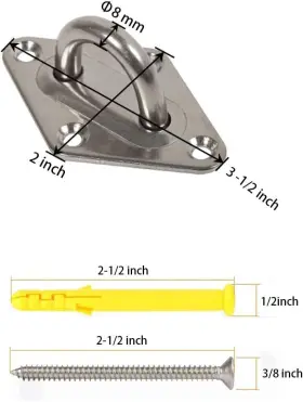 HAMMOCKHUP8M26 DIIG Hammock Pad Plates Staple Ring Hook Wall #2