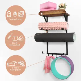 711181136241 DOCMON Yoga Mat Holder Wall Mount Rack Gym Foam #2