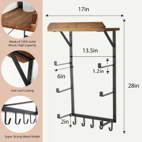 711181136241 DOCMON Yoga Mat Holder Wall Mount Rack Gym Foam #3