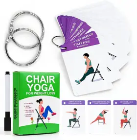 DO-A03 DOPLOEU Chair Yoga Cards Exercise Rings Big