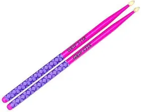 751446385199 DRUM STARZ Pink Slip Grip Drumsticks #3
