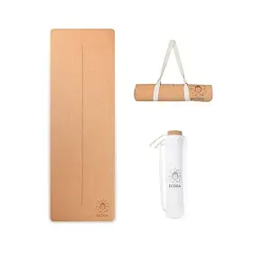 604565562388 ECOGA Cork Yoga Mat Alignment Slip