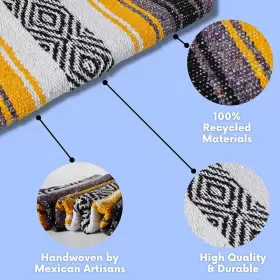 9E-2RMD-Q5G6 EL PASO DESIGNS Mexican Yoga Blanket Colorful #2