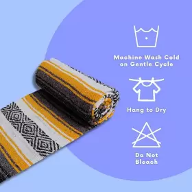 9E-2RMD-Q5G6 EL PASO DESIGNS Mexican Yoga Blanket Colorful #3
