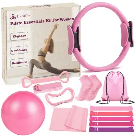 ELARAFIT-02501 ELARAFIT Pilates Women Pink Ring Ball Set Cir