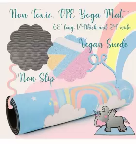 B0CK539YTD ELLICORN Kids Yoga Set Slip Exercise Mats Fun Play #2