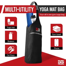 197644679881 ENDUROGEAR Yoga Mat Bag Canvas Carrier Zipper #3