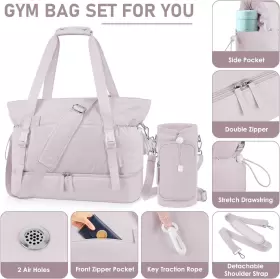 YDB010 ETRONIK Gym Bag Women Yoga Mat Water Bottle Weekender #3