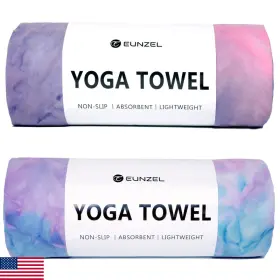 B0DNG3QC8W EUNZEL Pack Yoga Towel Slip Mat Sweat Absorbent