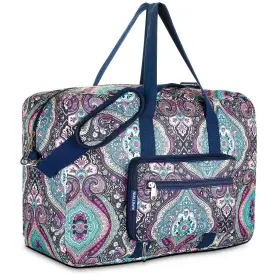 B07G2G28KP F.FETIVIN Weekender Bag Travel Duffle Overnight