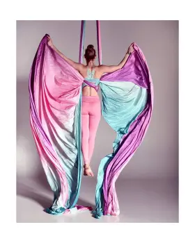 604015432537 F.LIFE Ombre Aerial Silks Dyed Fabrics Yoga Hamm