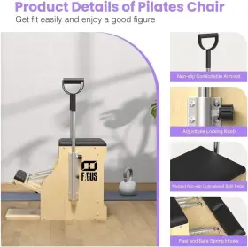 PLT002-BBP FAGUS H Pilates Chair Split Pedal Stability Wood #3