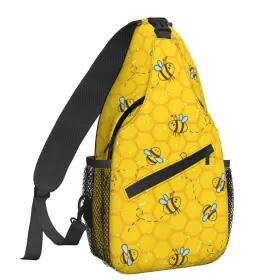 M9LLP63P FAMAME Ik Kerjfn Cross Cute Cartoon Bee Honeycomb Gm