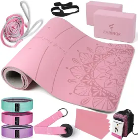 MODEL-6 FARINOK Yoga Mat Set Beginners High Density MODEL-6 FARINOK Yoga Mat Set Beginners High Density