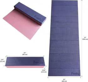313104735748 FEETLU Yoga Mat Anti Slip Pilates Pink #2